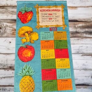 1973 Vintage Kitchen Prayer Calendar